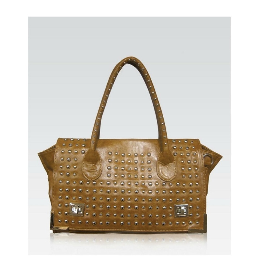 Galian Handbag Studded Tan Bag
